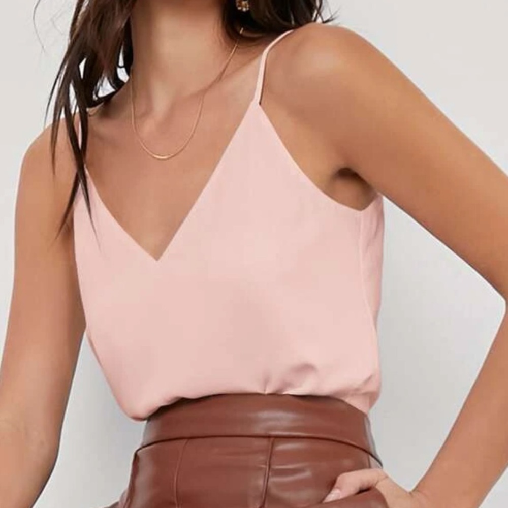 Minimalist Dressy Tank Top V-neck Cami - Picture 10 of 16